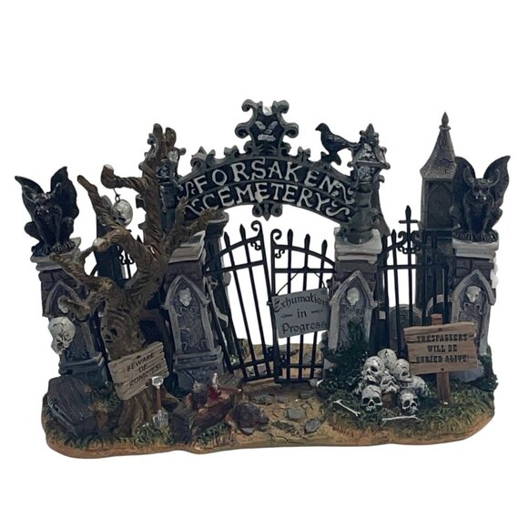 LEMAX 43421 Forsaken Cemetery Gate Table Accent 2004 - Picture 1 of 5